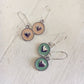 sweetheart / baby boho enamel heart charm earrings - Peacock & Lime , the original Peacock and Lime boho jewelry