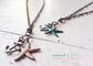 tiny anchor and starfish necklace - Peacock & Lime , the original Peacock and Lime boho jewelry