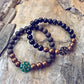 tranquility // black sandalwood and czech glass bracelets with moon & stars bead - Peacock & Lime , the original Peacock and Lime boho jewelry