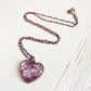 wild at heart // copper electroformed amethyst chip heart pendant necklace by Peacock & Lime